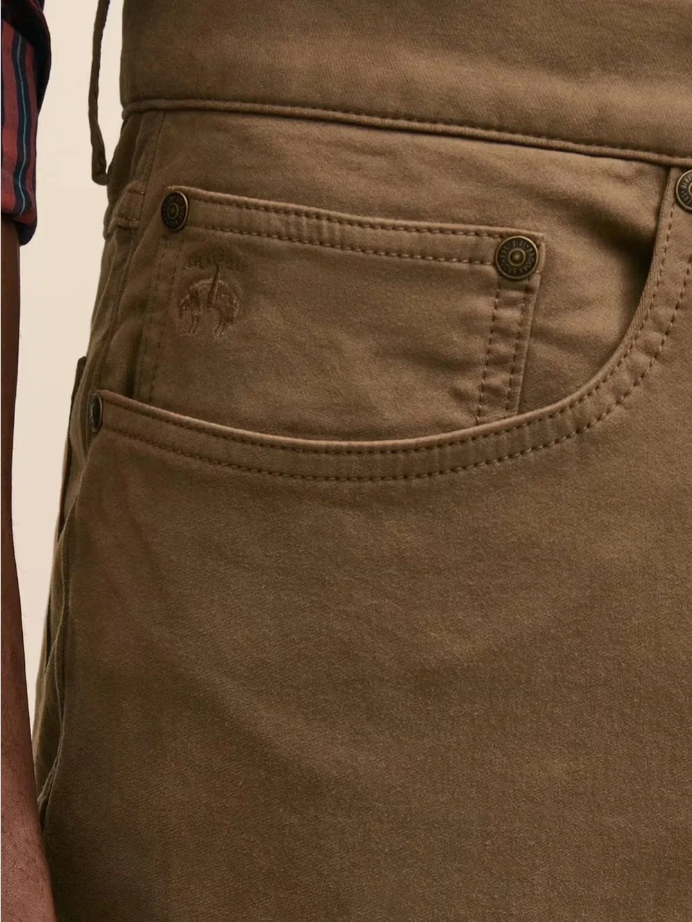 Brooks Brothers Olive/Tan Straight-Leg Chino Pants